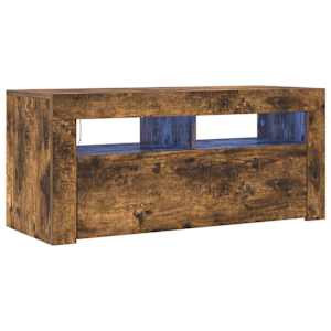 TV skříňka s LED osvětlením kouřový dub 90 x 35 x 40 cm - obrázek 2