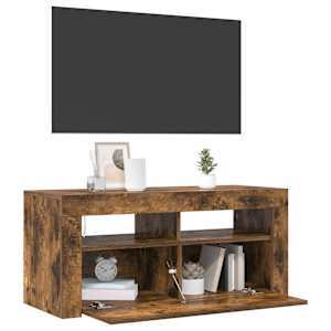 TV skříňka s LED osvětlením kouřový dub 90 x 35 x 40 cm - obrázek 4