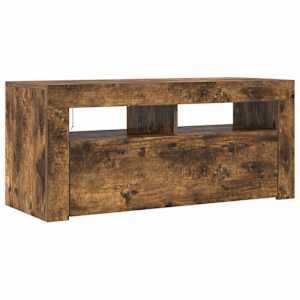 TV skříňka s LED osvětlením kouřový dub 90 x 35 x 40 cm - obrázek 10