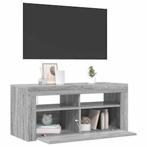 TV skříňka s LED osvětlením šedá sonoma 90 x 35 x 40 cm - obrázek 4