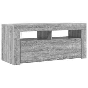 TV skříňka s LED osvětlením šedá sonoma 90 x 35 x 40 cm - obrázek 7