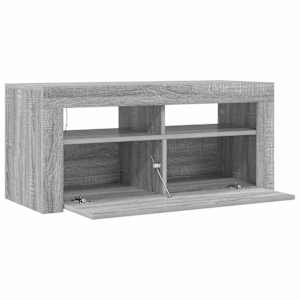 TV skříňka s LED osvětlením šedá sonoma 90 x 35 x 40 cm - obrázek 8