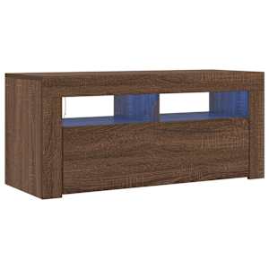 TV skříňka s LED osvětlením hnědý dub 90 x 35 x 40 cm - obrázek 2