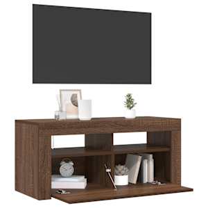 TV skříňka s LED osvětlením hnědý dub 90 x 35 x 40 cm - obrázek 4