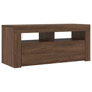 TV skříňka s LED osvětlením hnědý dub 90 x 35 x 40 cm - obrázek 7