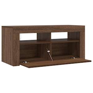 TV skříňka s LED osvětlením hnědý dub 90 x 35 x 40 cm - obrázek 8