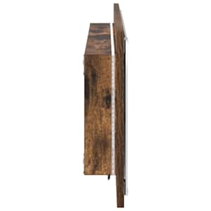 Zrcadlo Nástěnný Kouřový dub 90 x 8,5 x 37 cm kompozitní dřevo - obrázek 6
