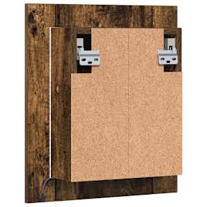 Zrcadlová skříňka s LED kouřový dub 40x12x45cm kompozitní dřevo - obrázek 10