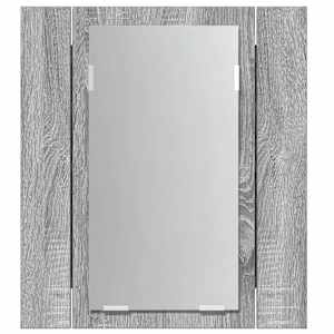 Zrcadlová skříňka LED šedá sonoma 40x12x45 cm kompozitní dřevo - obrázek 6