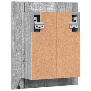 Zrcadlová skříňka LED šedá sonoma 40x12x45 cm kompozitní dřevo - obrázek 10