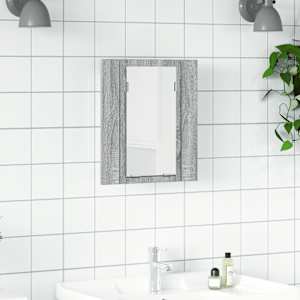 Zrcadlová skříňka LED šedá sonoma 40x12x45 cm kompozitní dřevo - obrázek 1