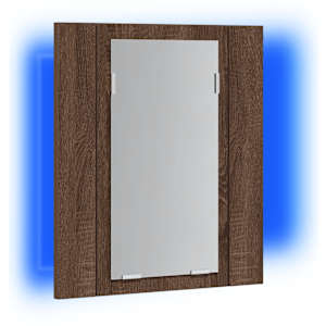 Zrcadlová skříňka s LED hnědý dub 40x12x45 cm kompozitní dřevo - obrázek 5
