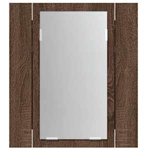 Zrcadlová skříňka s LED hnědý dub 40x12x45 cm kompozitní dřevo - obrázek 6