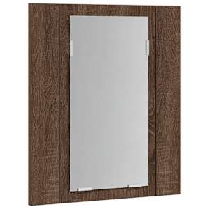 Zrcadlová skříňka s LED hnědý dub 40x12x45 cm kompozitní dřevo - obrázek 7