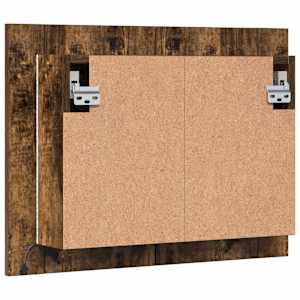 Zrcadlová skříňka s LED kouřový dub 60x12x45cm kompozitní dřevo - obrázek 9