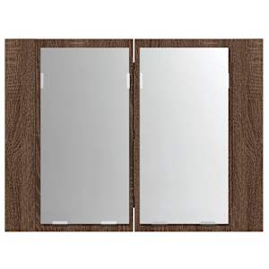 Zrcadlová skříňka s LED hnědý dub 60x12x45 cm kompozitní dřevo - obrázek 7