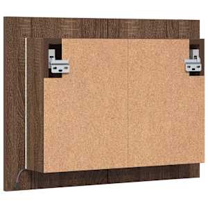 Zrcadlová skříňka s LED hnědý dub 60x12x45 cm kompozitní dřevo - obrázek 9