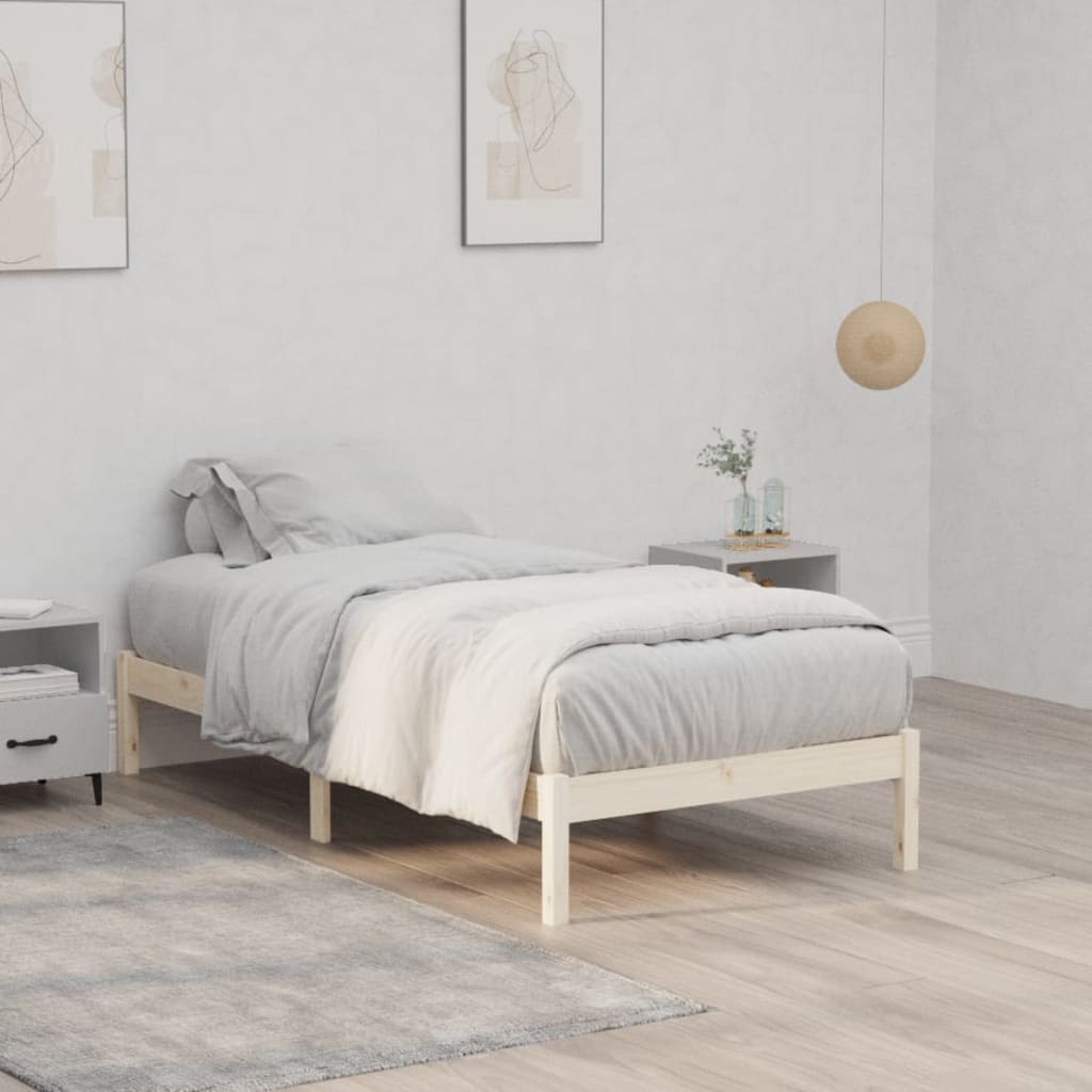 vidaXL Rama ka bez materaca, 100x190 cm, lite drewno sosnowe