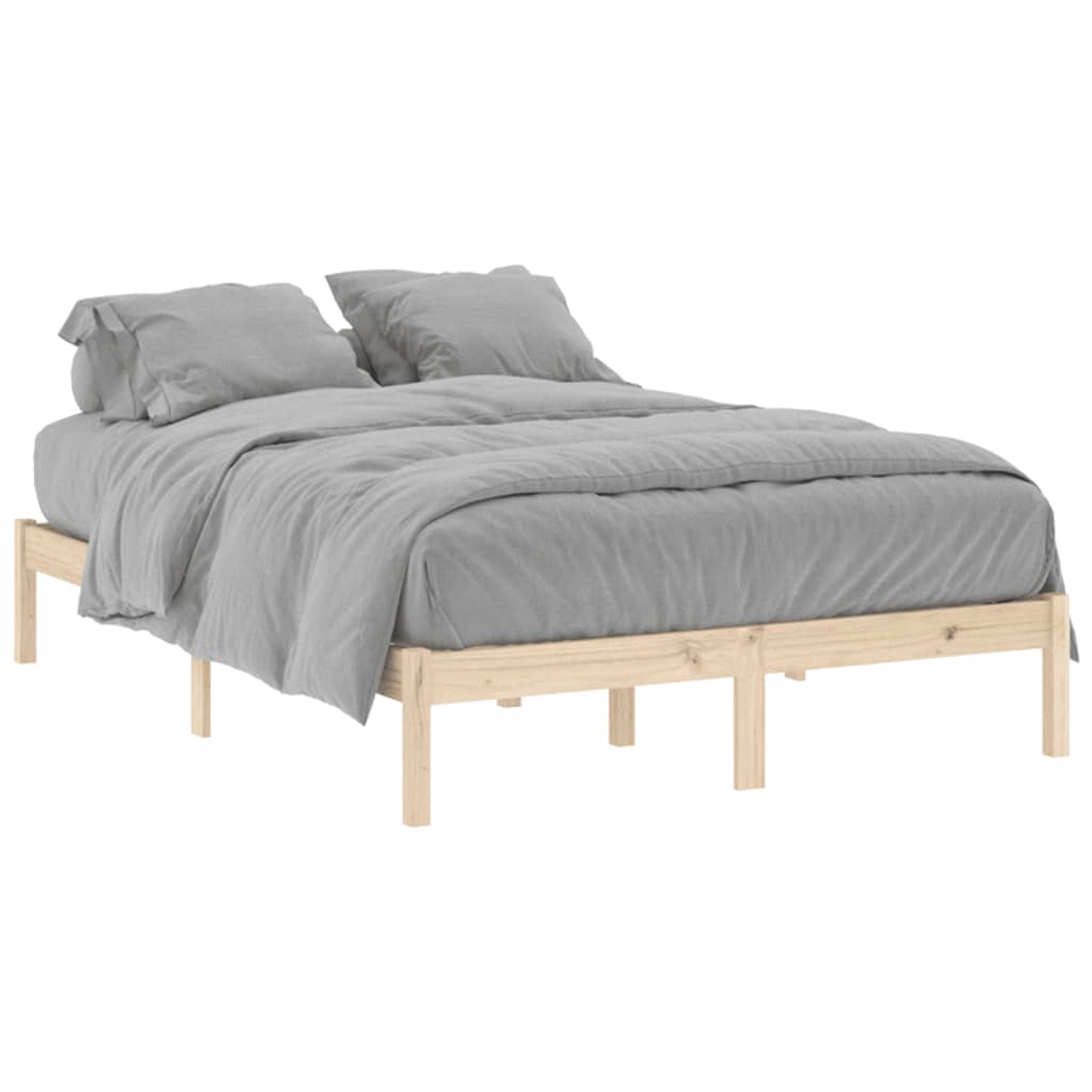 

vidaXL Bed Frame 53.9"x74.8" Solid Wood Pine Full