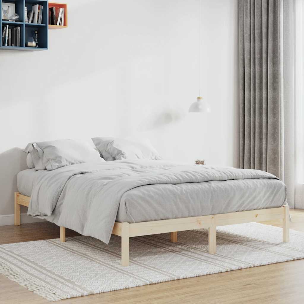 vidaXL Rama ��ka bez materaca, 152x203 cm, lite drewno sosnowe