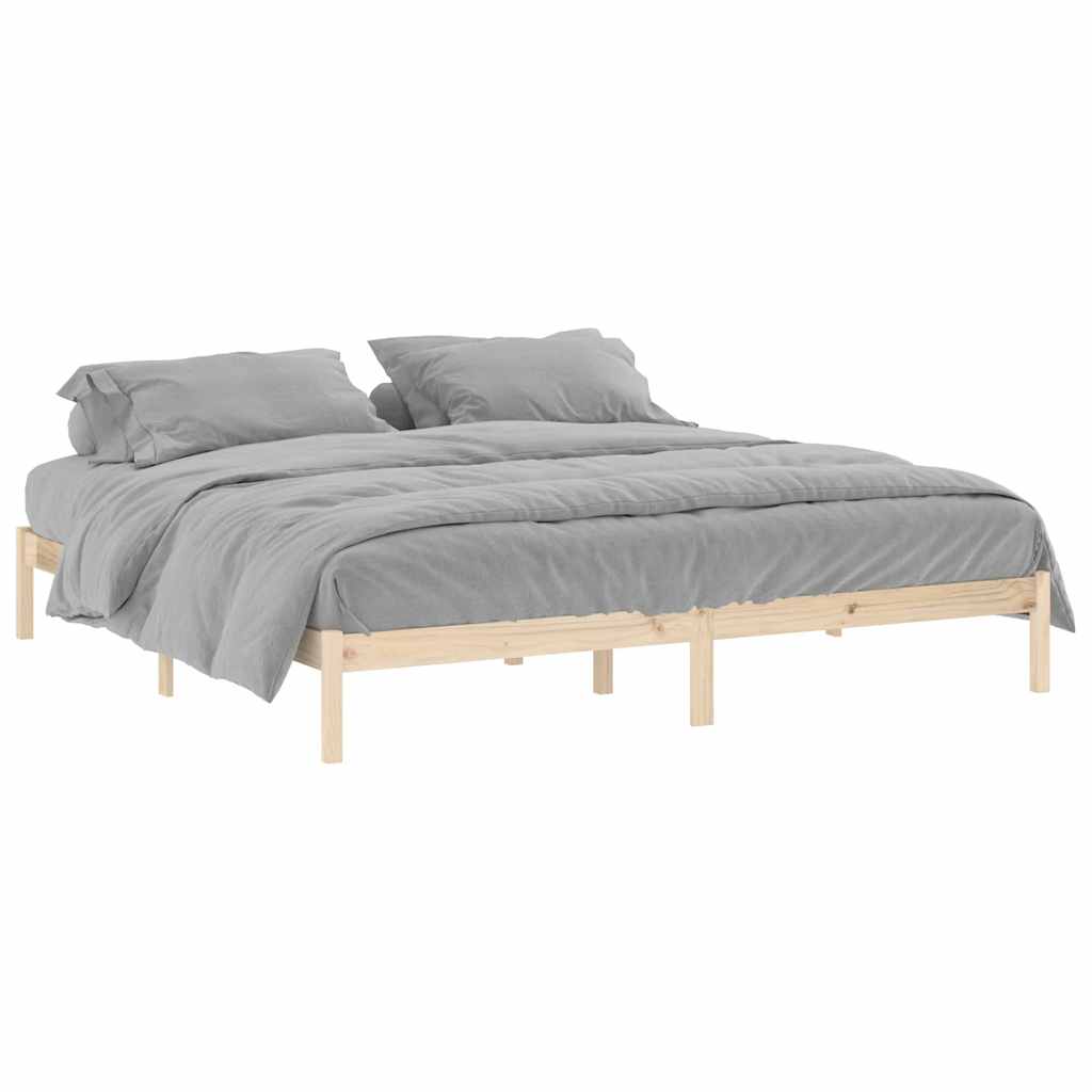 

vidaXL Bed Frame 76"x79.9" Solid Wood Pine King