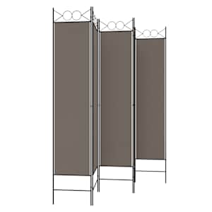 5dílný paraván antracitový 200x200 cm textil - obrázek 4