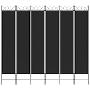 6dílný paraván černý 240x220 cm textil - obrázek 3