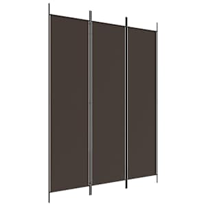 3dílný paraván hnědý 150x200 cm textil - obrázek 2