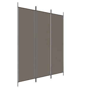 3dílný paraván antracitový 150x200 cm textil - obrázek 2