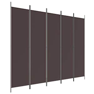 vidaXL 5 paneeliga sirm, pruun, 250x200 cm, kangas