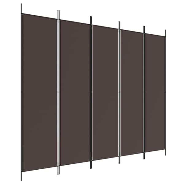 vidaXL 5 paneeliga sirm, pruun, 250x200 cm, kangas