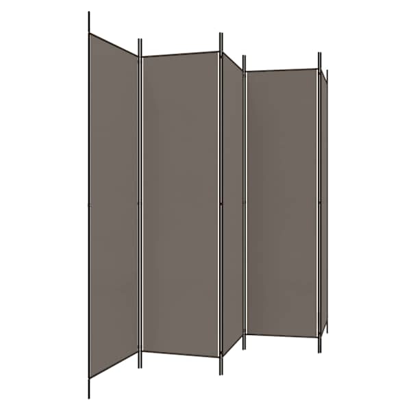 vidaXL 5 paneeliga ruumijagaja, antratsiithall, 250 x 200 cm, kangas