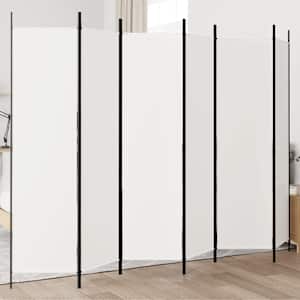 Paravan 6-delni bel 300x200 cm blago