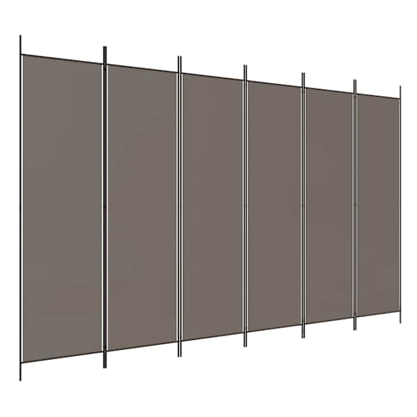 vidaXL 6 paneeliga ruumijagaja, antratsiithall, 300x200 cm, kangas