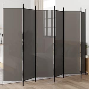 Paravan 6-delni antracit 300x200 cm blago