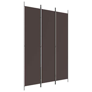 vidaXL 3 paneeliga ruumijagaja, pruun, 150x220 cm, kangas