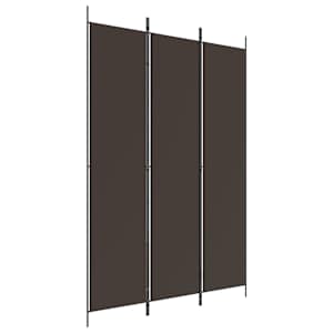 3dílný paraván hnědý 150x220 cm textil - obrázek 2