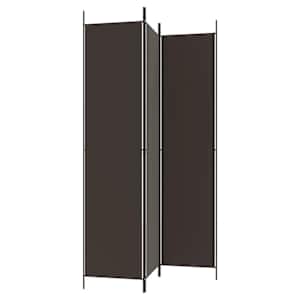 3dílný paraván hnědý 150x220 cm textil - obrázek 4