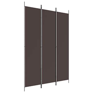 vidaXL 3 paneeliga ruumijagaja, pruun, 150x220 cm, kangas