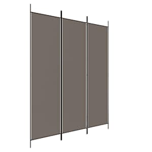 3dílný paraván antracitový 150x220 cm textil - obrázek 2