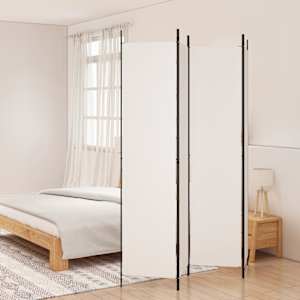 Paravan 4-delni 200x220 cm črno blago