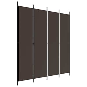 4dílný paraván hnědý 200x220 cm textil - obrázek 2