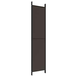 4dílný paraván hnědý 200x220 cm textil - obrázek 6