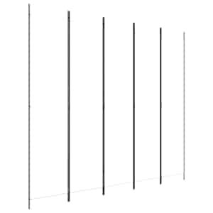 5dílný paraván bílý 250x220 cm textil - obrázek 2