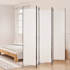 Paravan 5-delni 250x220 cm črno blago