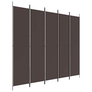 vidaXL 5 paneeliga ruumijagaja, pruun, 250 x 220 cm, kangas