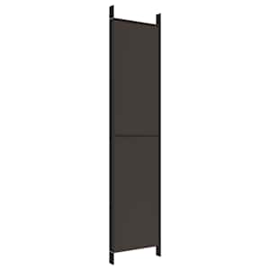 5dílný paraván hnědý 250x220 cm textil - obrázek 6