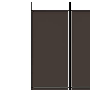 5dílný paraván hnědý 250x220 cm textil - obrázek 7