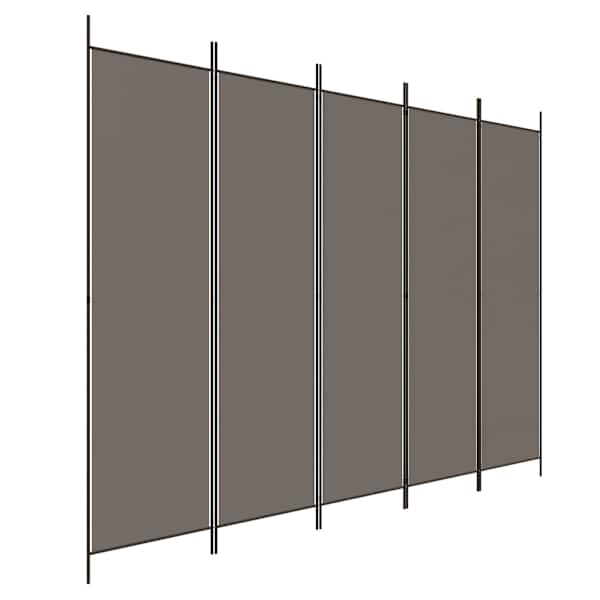 vidaXL 5 paneeliga ruumijagaja, antratsiithall, 250 x 220 cm, kangas