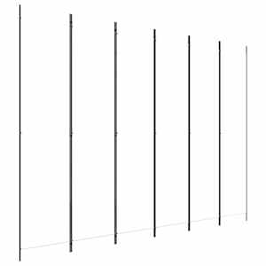 6dílný paraván bílý 300x220 cm textil - obrázek 2